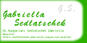 gabriella sedlatschek business card